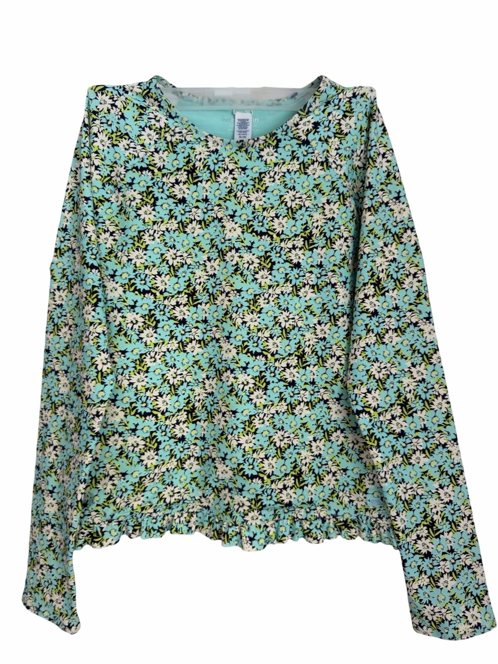 Vineyard Vines Girls Floral Long Sleeve Rash Guard Swim Top XL 16